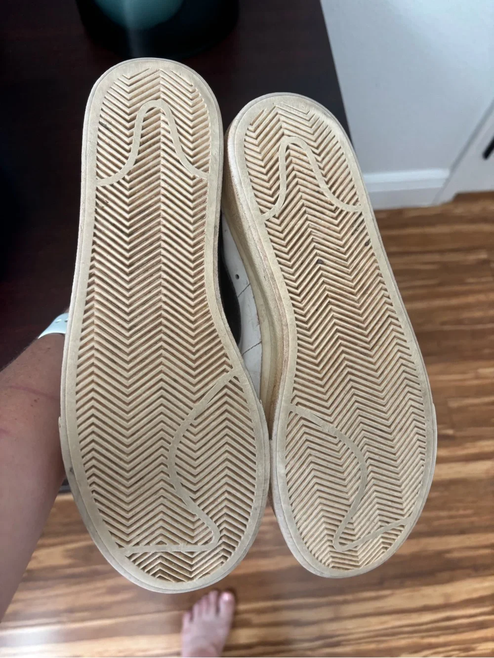 Nike White and Black Low-Top Athletic Sneakers
